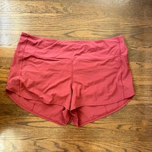 Burgundy Lululemon Speed Up High-Rise Lined Short 4”